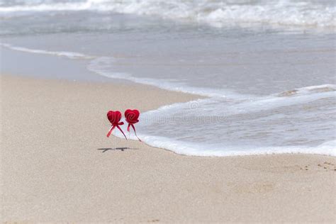 806 Beach Sea Hearts Sand Summer Background Stock Photos Free