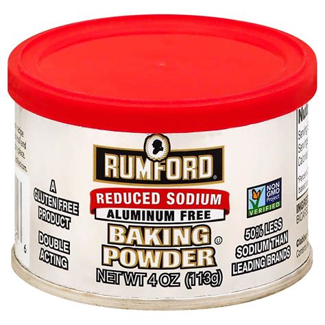 Rumford Reduced Sodium Baking Powder Shop Baking Ingredients At H E B