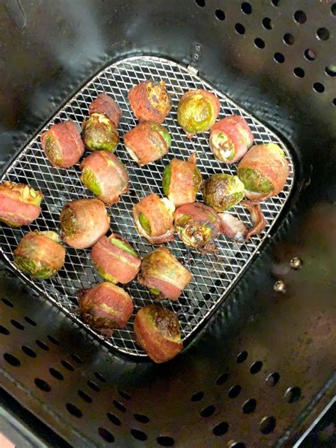 sprouts fryer air brussel bacon wrapped balsamic recipe stylishcravings brussels