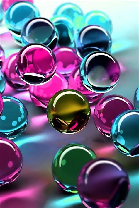 3d Colorful Glass Balls Iphone Wallpaper 640x960 Iphone 4 4s