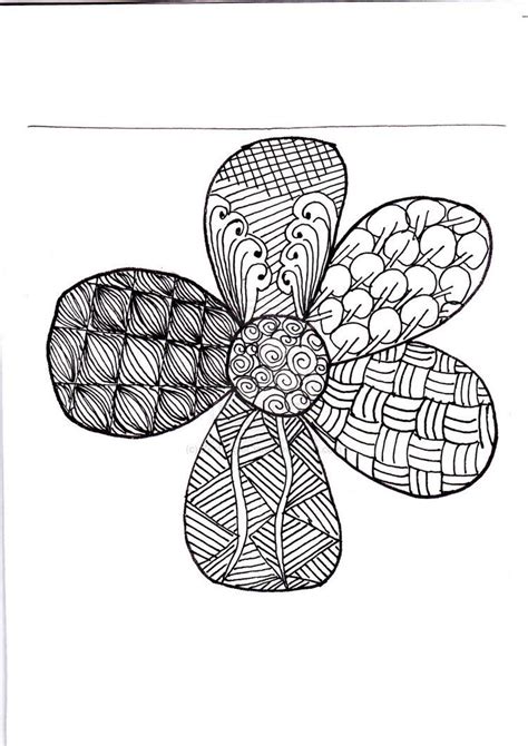 Zentangle Flower Tile By Zentangleclare On Deviantart Zentangle