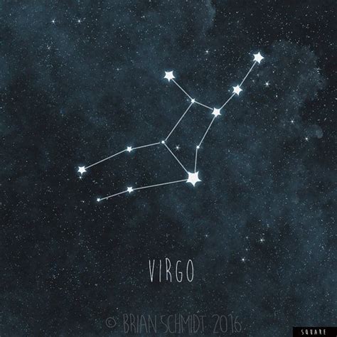 Virgo Nursery Art Constellation Print Zodiac Wall Art Stars Nursery