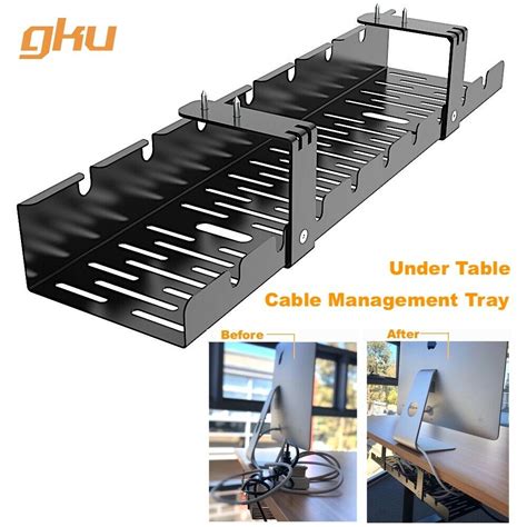 Gku™ Under Desk Cable Management Tray Cord Wire Organizer Wire