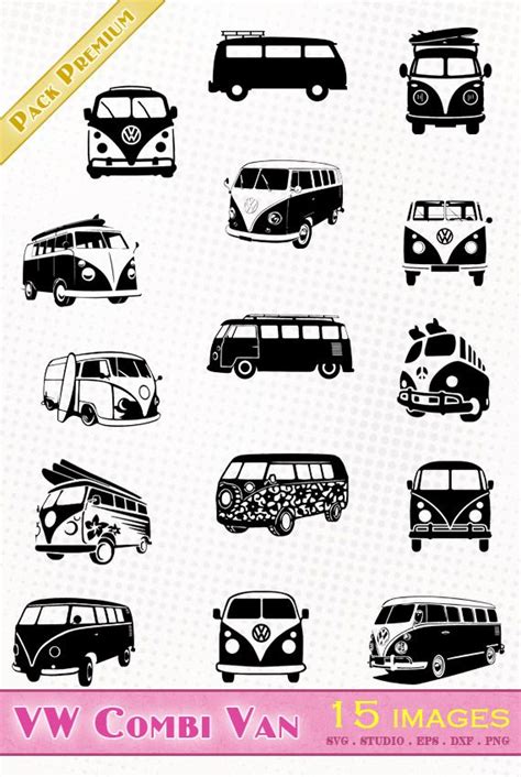 Volkswagen Combi Van Svgsilhouette Studiodxfepspng Vw Tattoo