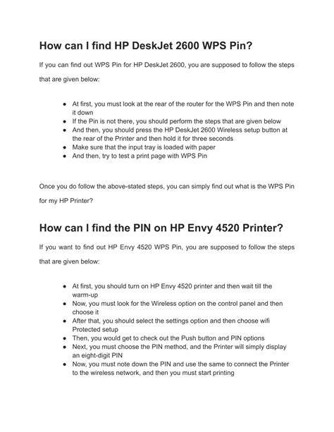 Ppt How To Connect Your Hp Printer With Wps Pin Powerpoint