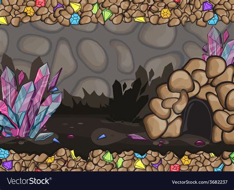 Cartoon Underground Cave Royalty Free Vector Image
