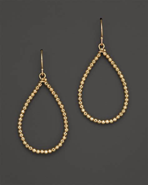 14k gold earring backs 4 pc replacement art & craft supply. Lyst - Mizuki 14k Yellow Gold Faceted Bead Medium Teardrop ...
