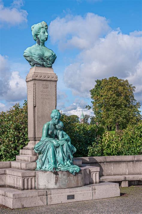 Princess Marie Of Orleans Statue Blue Cloudscape Copenhagen Denmark