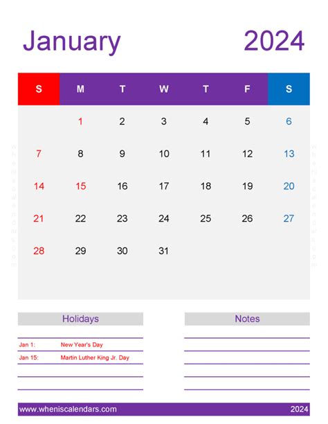 January 2024 Calendar With Government Holidays Monthly Calendar