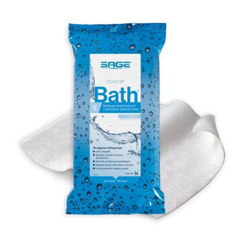 Comfort Bath® Wipes Soft Pack Aloe Clean Scent 8 Pk Sage Products 7900 Pk Betty Mills