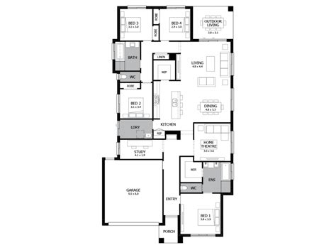 Bohemia Single Storey House Design With 4 Bedrooms Mojo Homes Budget
