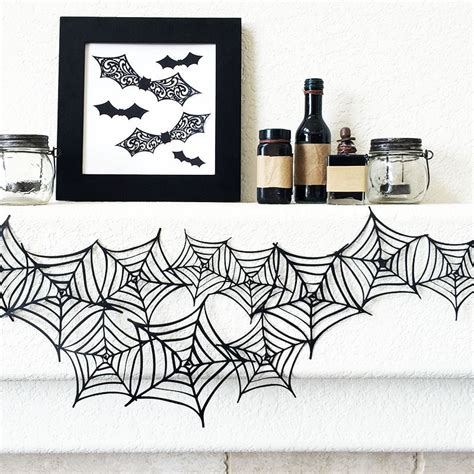 Spiderweb Garland With Paper Cut Spiderwebs Directions