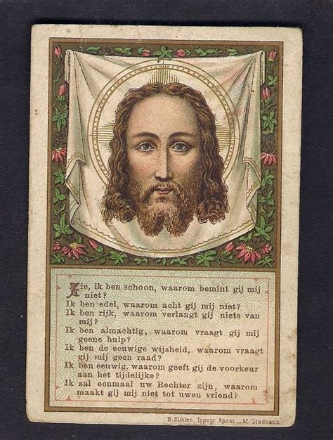 Antique Goldprint Holy Card Holy Face Bkuhlen Mgladbach