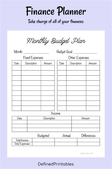 Best 12 Budget Planner Printable House Payment Calc