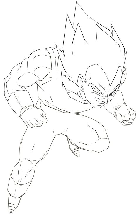 Lineart 048 Vegeta 013 By Vicdbz On Deviantart