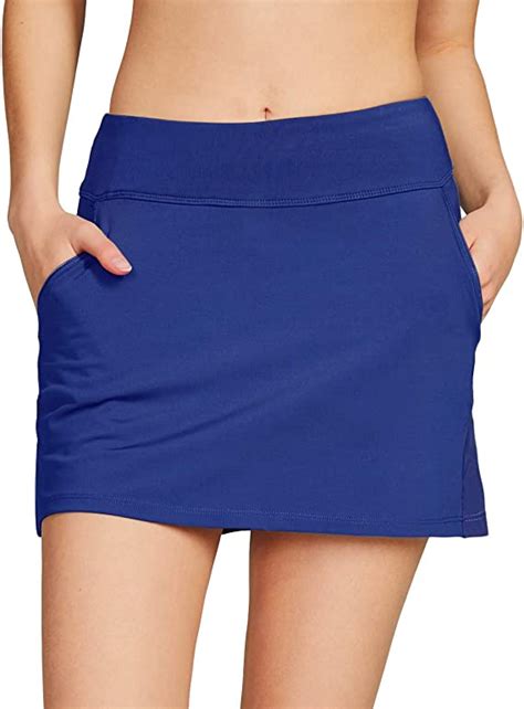 Cityoung Womens Golf Pleated Flat Skort With Pockets Amazonca