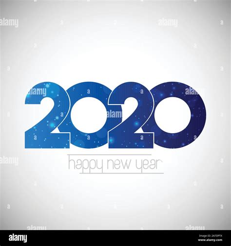 Happy New Year 2020 Logo Text Design 2020 Wishes Brochure Design