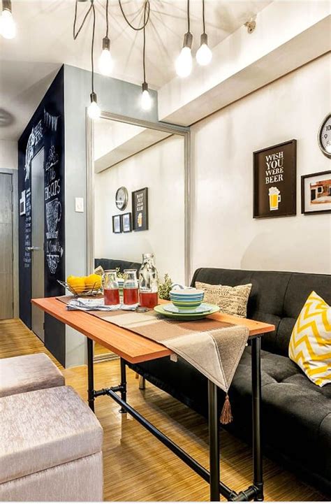 Interior design for extremely small condos. A 28sqm Condo Unit In Taguig With Fun, Industrial Touches ...