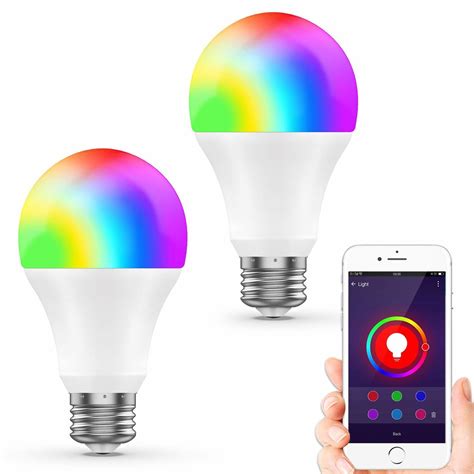 China Smart Wifi Led Light Bulb A19 800lm Multi Color Dimmable Free App