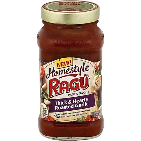 Homestyle Ragú Thick And Hearty Roasted Garlic Pasta Sauce 23 Oz Jar