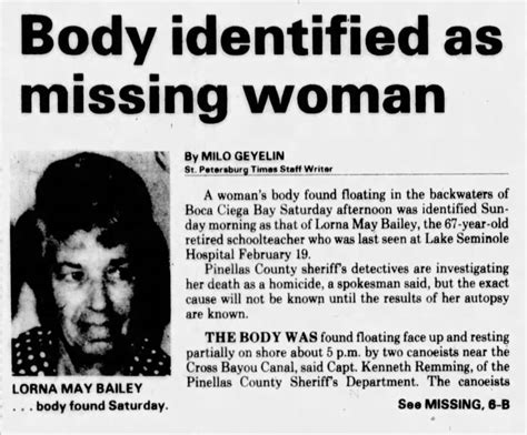 body identified as missing woman pg b 1