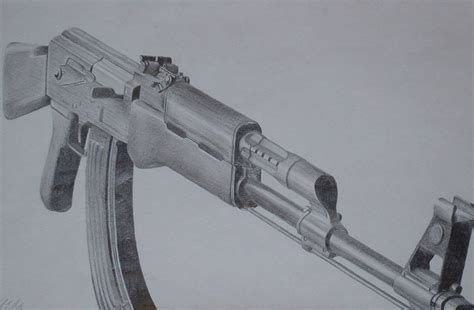 Ak47 Drawing By Johnfensworth On Deviantart