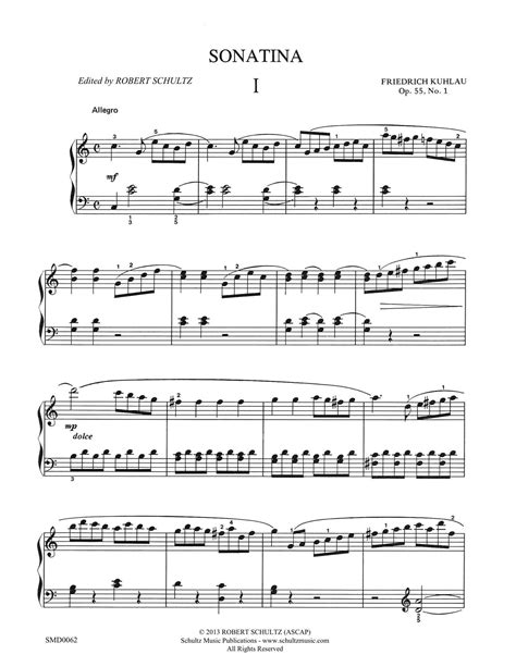 Sonatina In C Major Schultz Music Publications