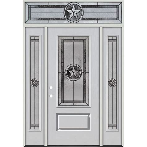Texas Star 34 Lite Fiberglass Prehung Door Unit With Transom 70