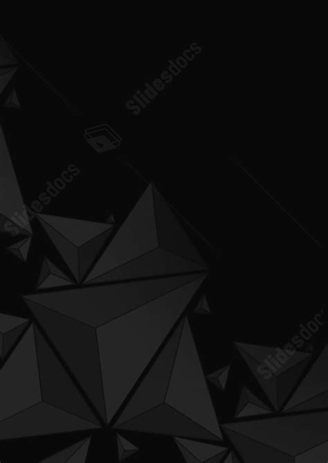 Low Poly Dark Business Landscape Page Border Background Word Template
