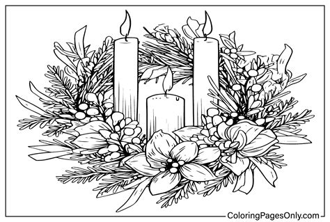 Coloring Page Advent Wreath Free Printable Coloring Pages