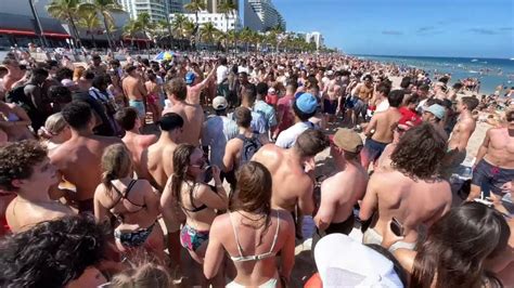 Spring Break Wild Beach Party Scenes Live From Ft Lauderdale Youtube