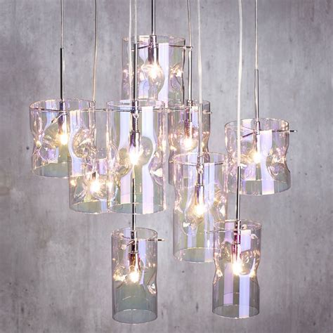 Pendant brass ceiling lighting brings a solid presence which unifies the room. Petroleum Tinted 9 Light Cluster Ceiling Pendant ...