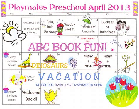 April2013preschool Playmates Learning Center
