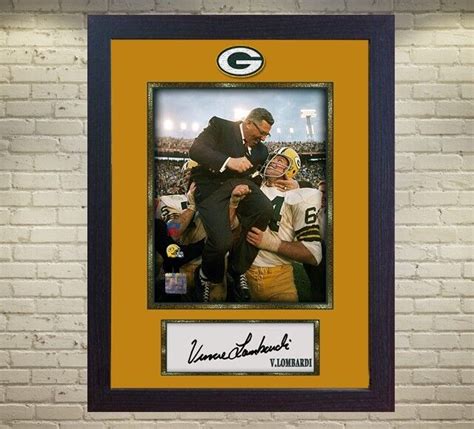 Vince Lombardi Green Bay Packers Nfl Signed Autograph Photo Print