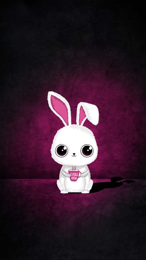 Cute But Dangerous Bunny Iphone Wallpaper Hd Iphone Wallpapers