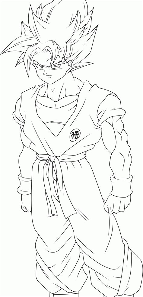 Goku Super Saiyan God Coloring Pages