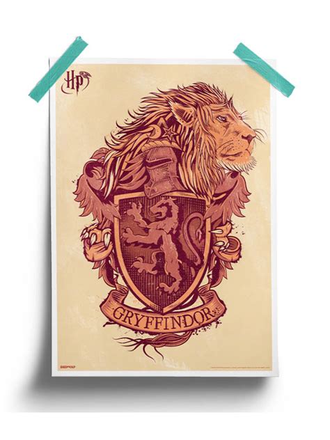 Gryffindor Pride Poster Harry Potter Official Poster Redwolf