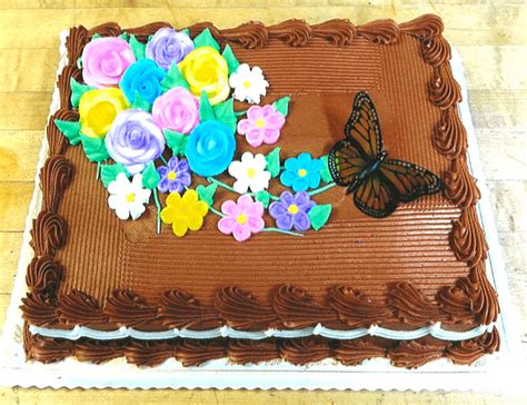 Butterfly And Flowers Cake Moellers Bakery