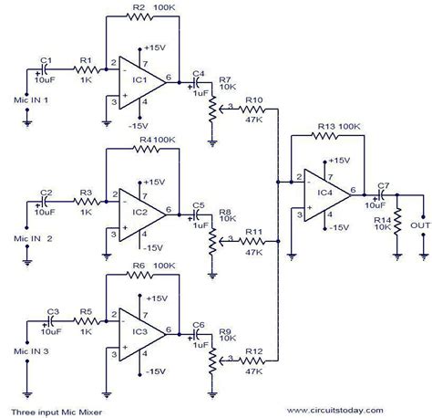 Draw Your Wiring Mic Mixer With Echo Schematic Diagram