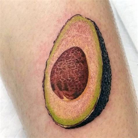 You can even get an avocado tattoo simply because you love to eat the fruit! 60 Avocado Tattoo Designs For Men - Fruit Ink Ideas