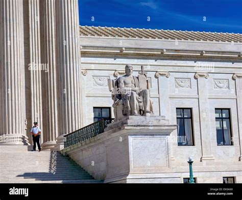 Us Supreme Court Statue Capitol Hill Washington Dc Stock Photo Alamy
