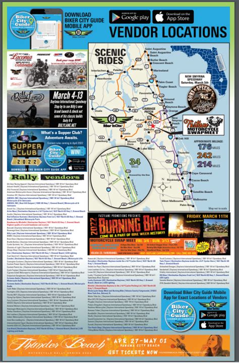 Daytona Bike Week Map Side 2 