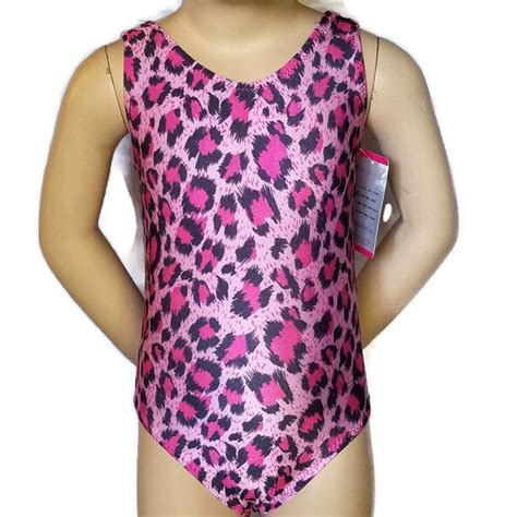 2t Gymnastics Leotard Pink Cheetah Leopard Print Girls Etsy