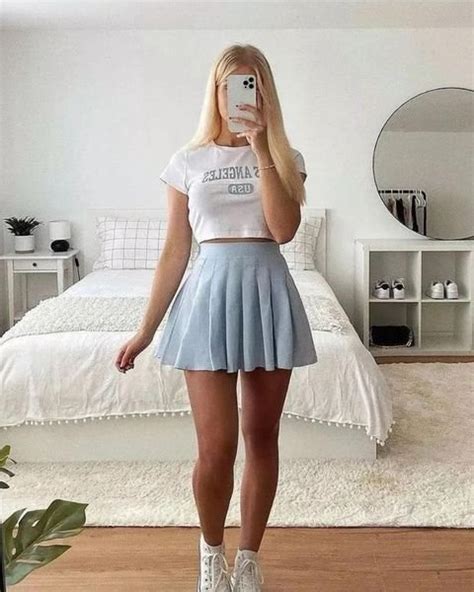 34 Cute Aesthetic Tennis Skirt Outfits Perfect For Summer 2023