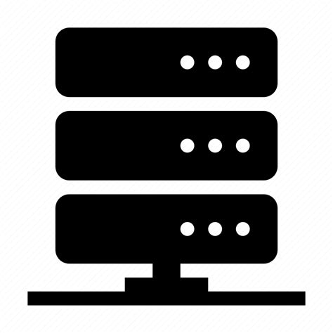 Center Data Database Hosting Rack Server Storage Icon Download