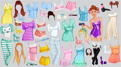 Cover Girl Paper Doll Beautiful Lady Outfits Hairstyles Accessories