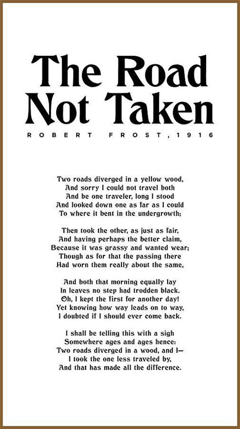 The Road Not Taken By Robert Frost Review The Road Not Taken