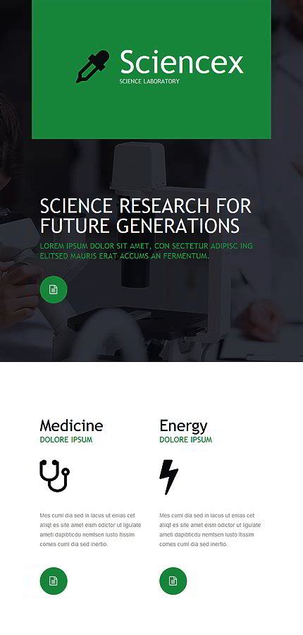 Science Newsletter Template Website Templates