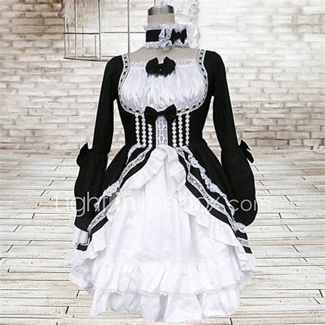 One Piecedress Gothic Lolita Lolita Cosplay Lolita Dress White Black