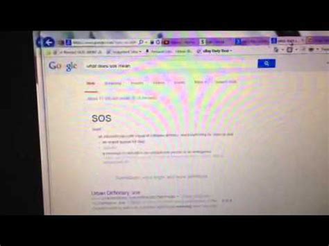 If so could you let me know what they are? What does SOS mean - YouTube